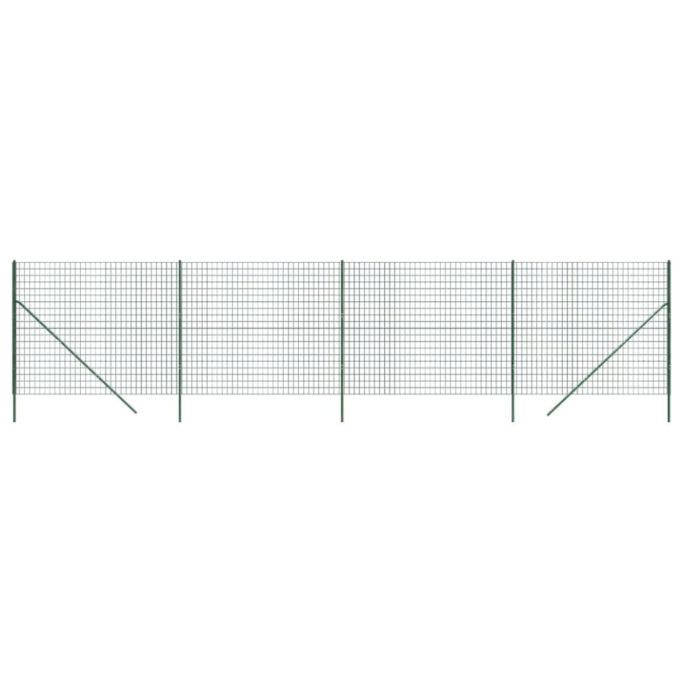 (green, 1.4 x 10 m) vidaXL Wire Mesh Fence Chain Link Fence Panel Green Galvanised Steel 0.8x10 m