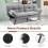 Costway 2 Seat Convertible Sofa Bed Memory Foam Sleeper Couch 3-level Adjust 7