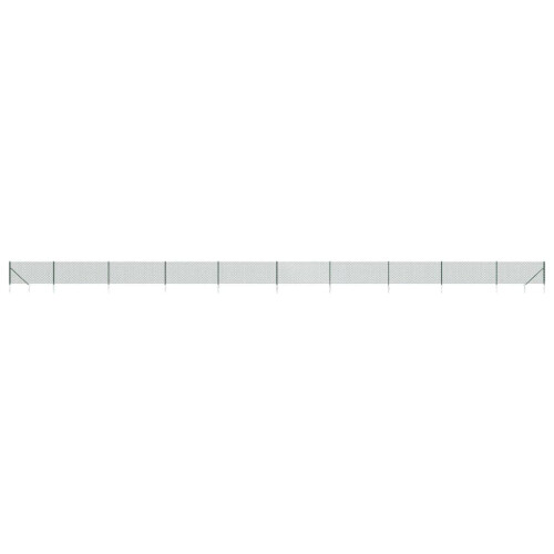 VidaXL vidaXL Maschendrahtzaun mit Bodenhülsen Grün 0,8x25 m