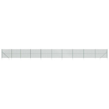 vidaXL Maschendrahtzaun mit Bodenhülsen Grün 2,2x25 m