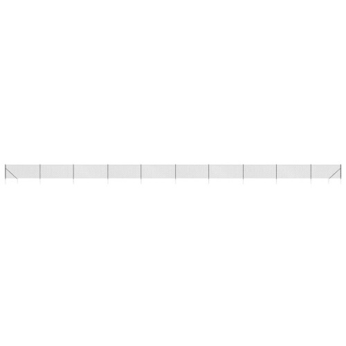 VidaXL vidaXL Maschendrahtzaun mit Bodenhülsen Anthrazit 0,8x25 m