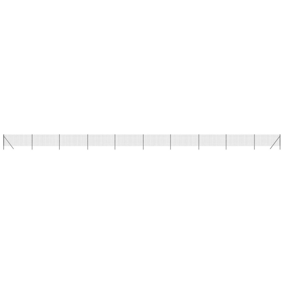 Vidaxl (Anthracite, 1 X 25 M) Wire Mesh Fence Chain Link Fence Panel Green Galvanised Steel 0.8X10 M