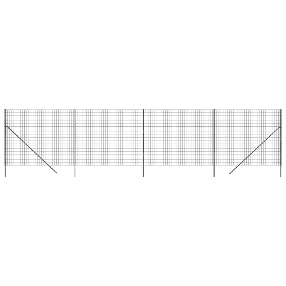 (anthracite, 1.6 x 10 m) vidaXL Wire Mesh Fence Chain Link Fence Panel Green Galvanised Steel 0.8x10 m