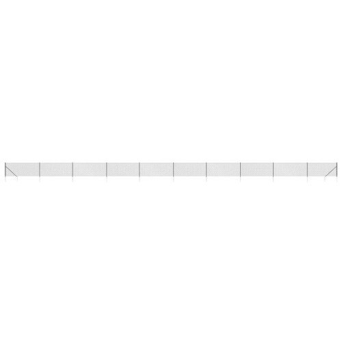 VidaXL vidaXL Maschendrahtzaun mit Bodenhülsen Anthrazit 1,1x25 m 1
