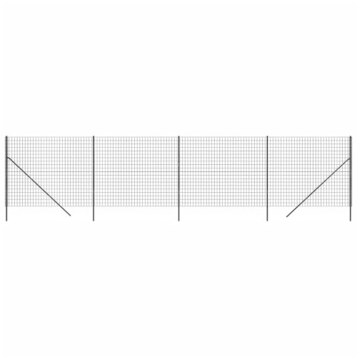 VidaXL vidaXL Maschendrahtzaun Anthrazit 2x10 m Verzinkter Stahl 1