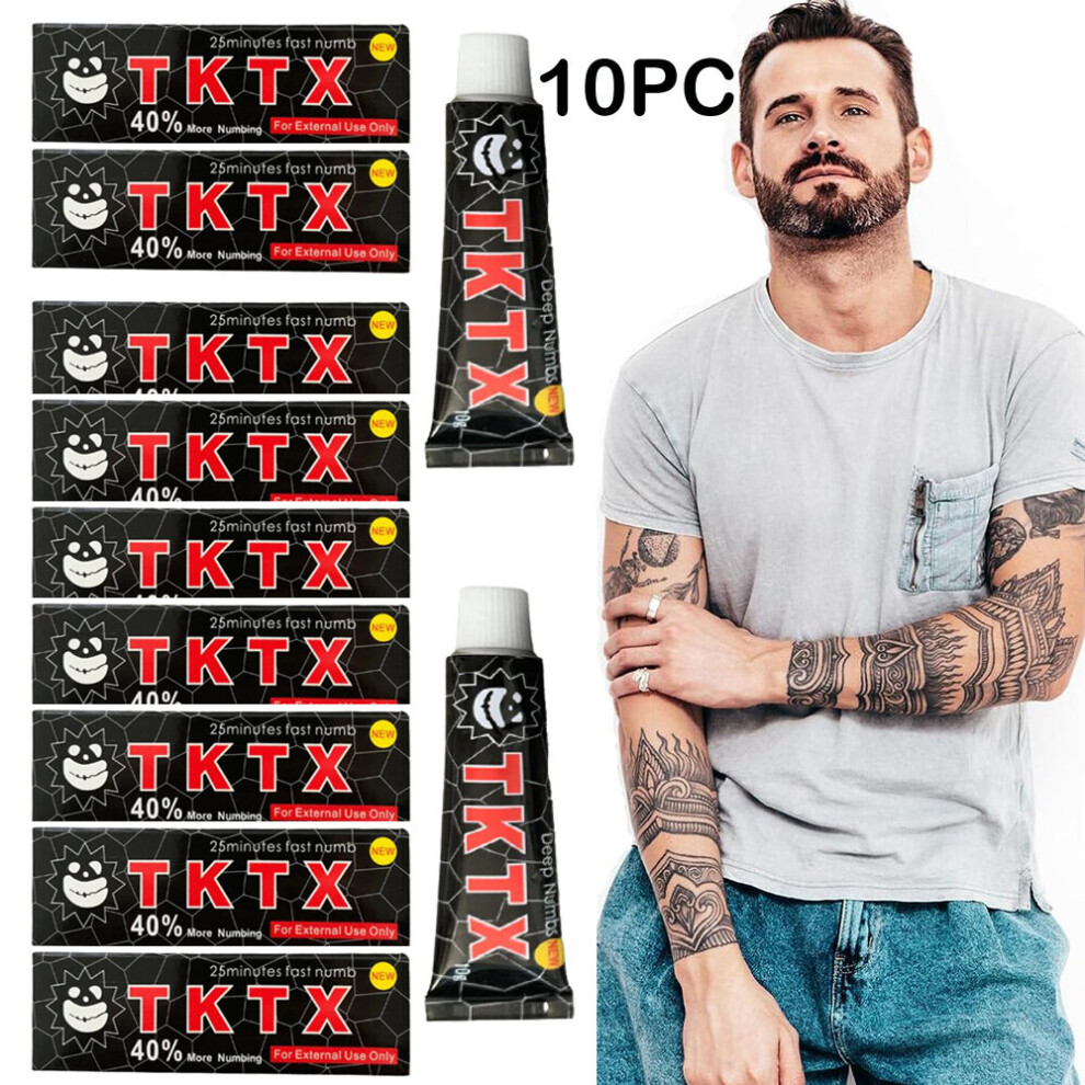 10 Pcs 40% More Numbing Fast numb Tattoo Cream Semi Permanent 