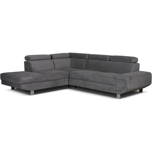 (Left Arm Corner) Artic Corner Grey Color Sofa Bed With Storage