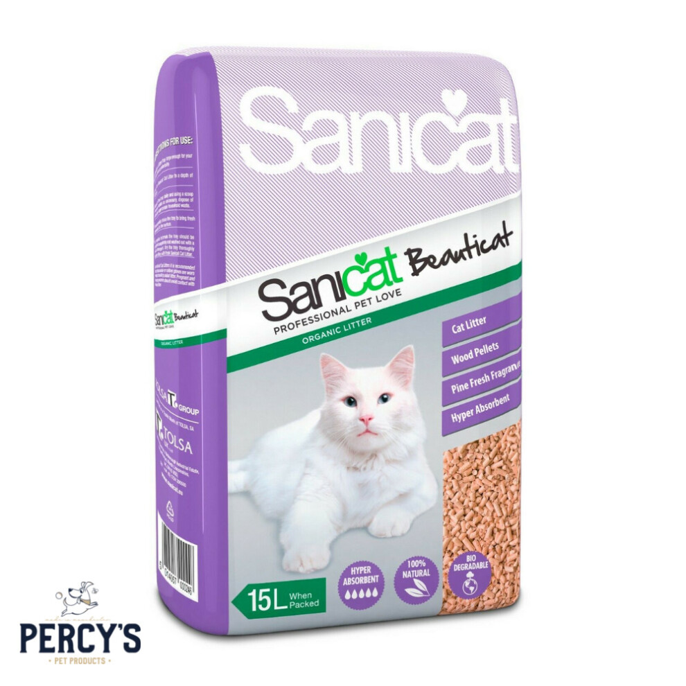 Sanicat Kitty Friend Wood Pellets Cat Litter 30L