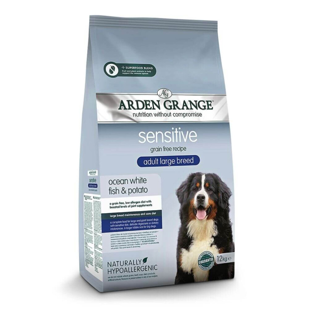 Arden Grange Sensitive Large Breed Adult Ocean White Fish & Potato 12Kg