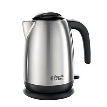 Russell Hobbs 23910 Adventure Brushed Stainless Steel Electric Kettle, Open Handle, 3000 W, 1.7 Litre, Brushed Steel - Refurbished