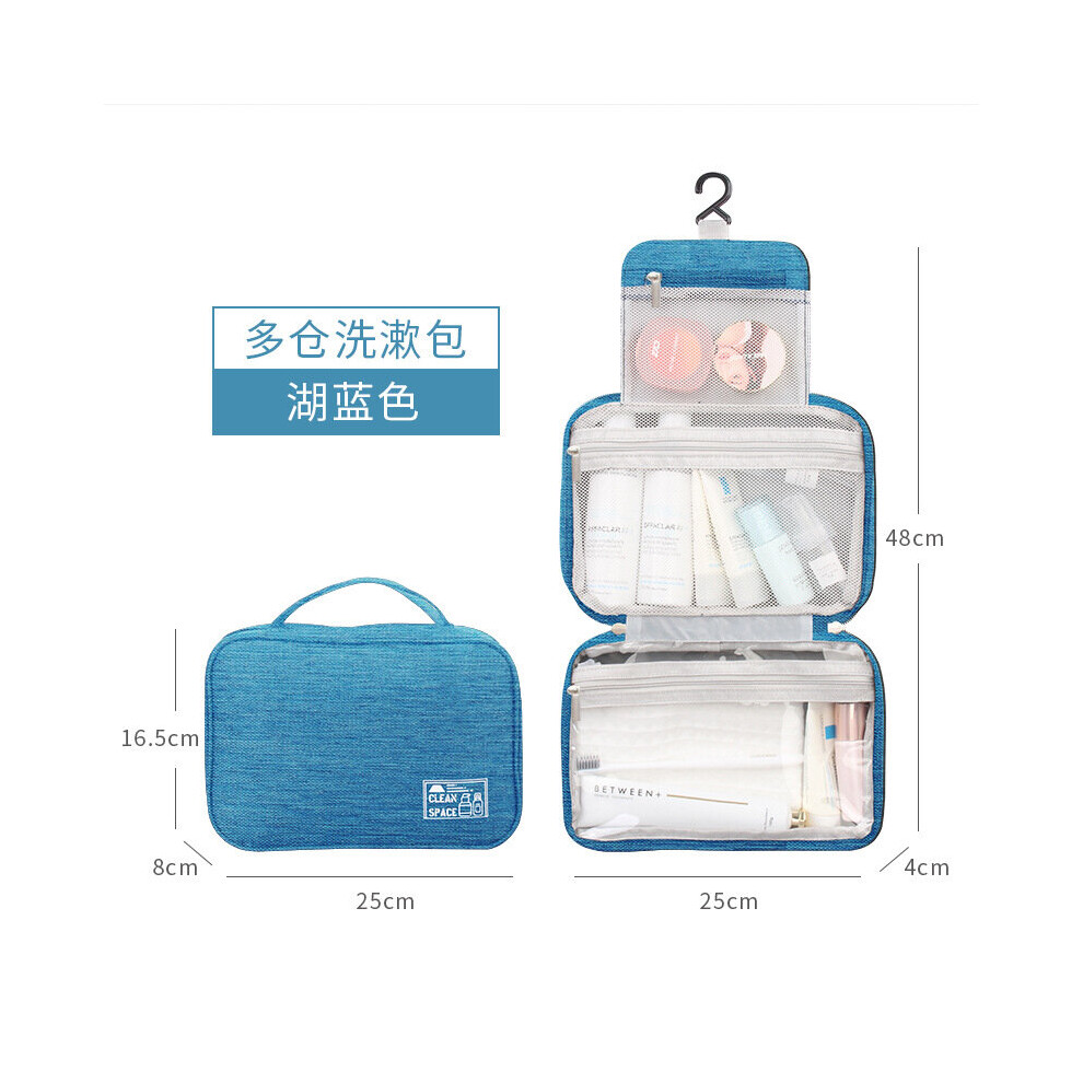 Dechoicelife (A-Sky Blue) Women Make Up Bags Travel Cosmetic Storage Hanging Zipper Waterproof Makeup Case Necessaries Organizer Pouch Toiletry Wash Bag