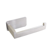 (a-Silver) Hanger Toilet Household Stand Rack No-Drill Paper Holder Towel Black