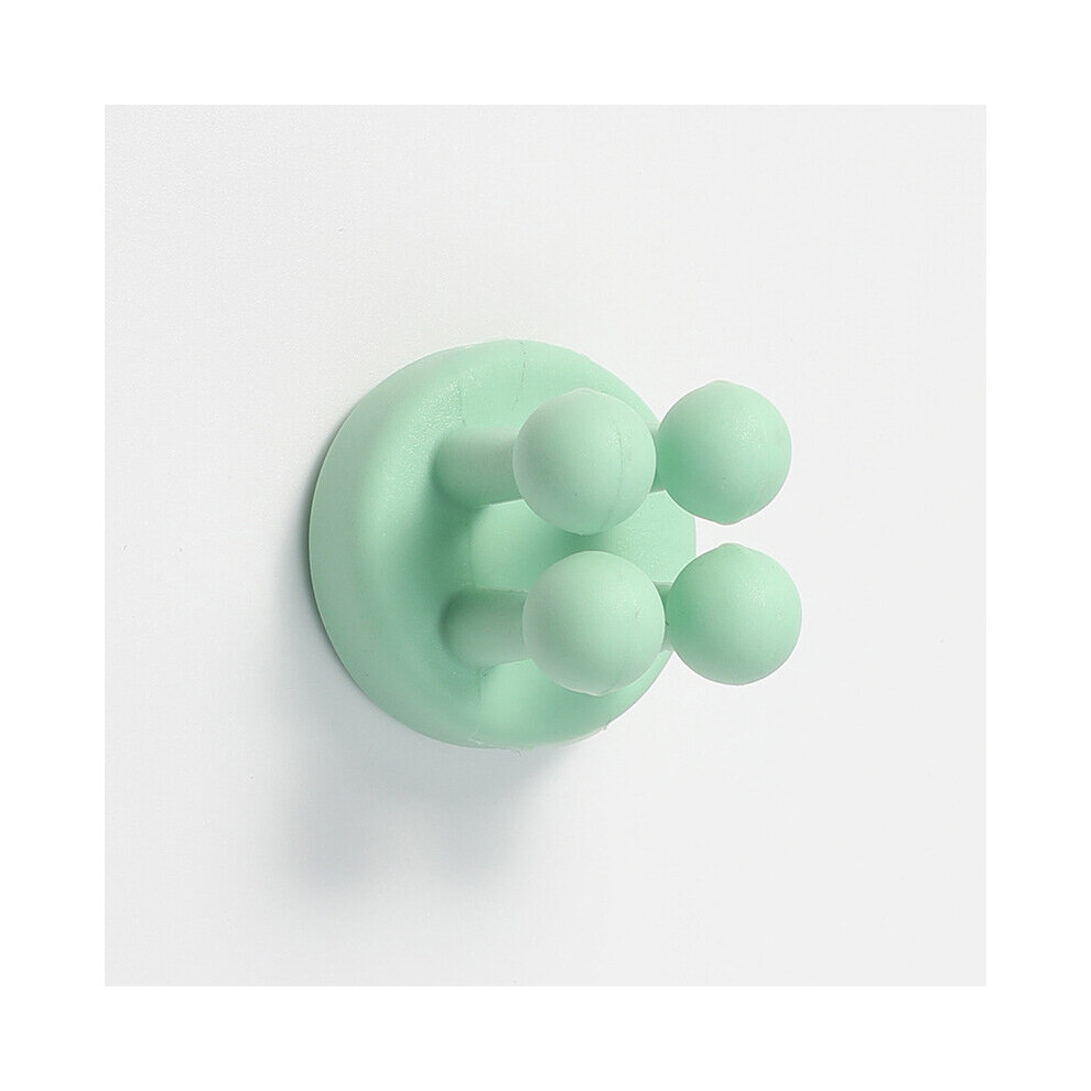 (a-Green) Creative Silicone Hook Cute Seamless Self-Adhesive Bedroom Door Hangers Punch-Free Hooks Key Umbrella Towel Rack Wall Decoration-image-OPC-PCBYW9R-NEW