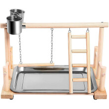 Parrot Playstand Bird Play Stand Cockatiel Playground Wood Perch Gym Toys