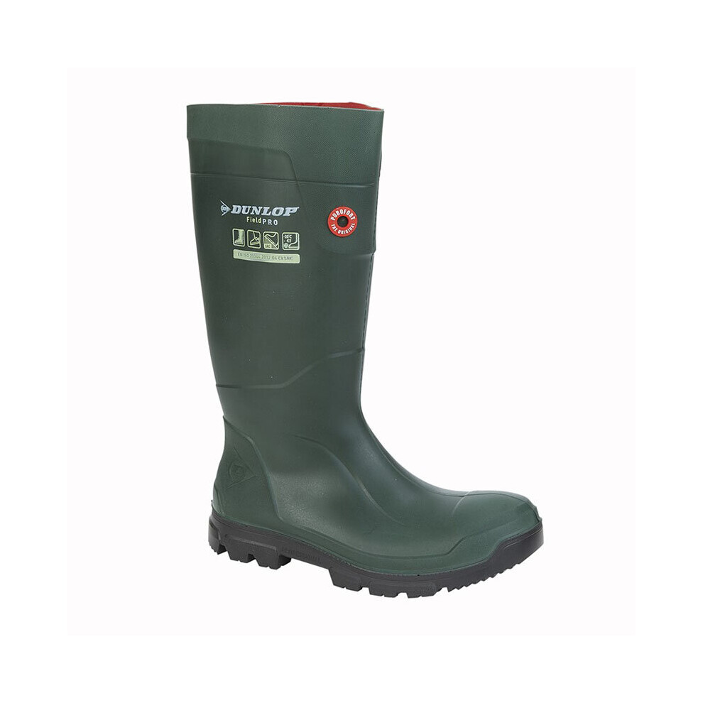 (42 UK) Womens Dunlop Foamed PU Wellingtons Green