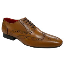 (8 UK) Mens Route 21 Leather Brogue Tan
