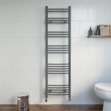 DuraTherm Curved Heated Towel Rail Anthracite - 1600 x 450mm