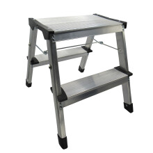 Aluminium Double 2 Step Stool 150KG (Folding Non Slip Portable)