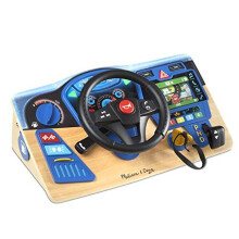 Melissa & Doug 41705 Vroom & Zoom Wooden Dashboard | Pretend Play | 3+ | Gift for Boy or Girl,Multicolor,18.29 x 23.37 x 37.08 centimeters