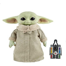 Star Wars RC Grogu Plush Toy, 12-in Soft Body Doll from The Mandalorian with Remote-Controlled Motion, GWD87