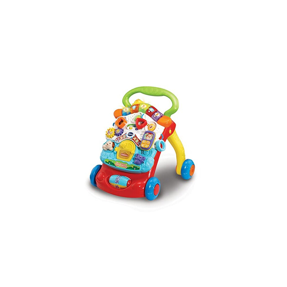 VTech First Steps Baby Walker | Push Along Walker Baby Toy with Shapes, Sounds, Music, Phrases, Pretend Play and More