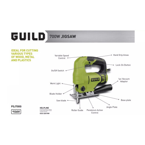 Guild Variable Speed Jigsaw - 710W 1