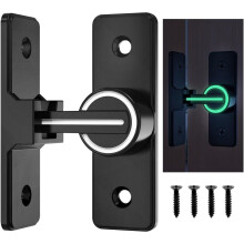Sliding Door Latch Luminous Latch Door Latch Lock Zinc Alloy Buckle Lock Bolt 90 Degree Door Lock Latch with 4 Screws for Door Window