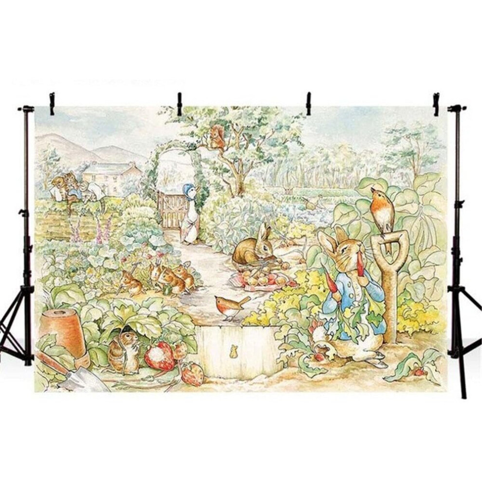7X5ft Peter Rabbit Backdrop For Kids Birthday Party Cartoon Children Photography Background 7770197689069