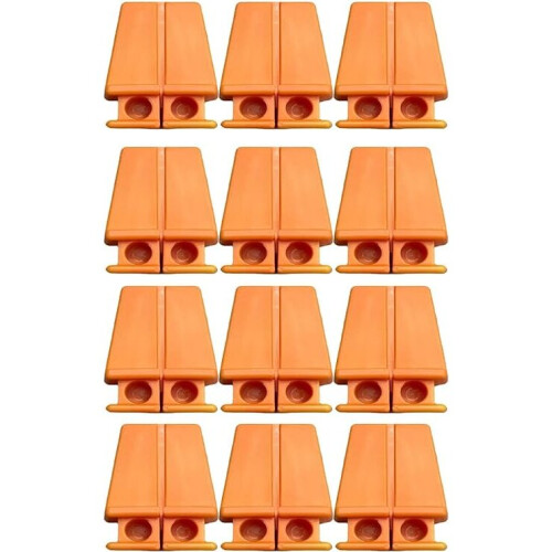 Brick Line Blocks [12 Pack] for Bricklaying Straight Bricks Orange
