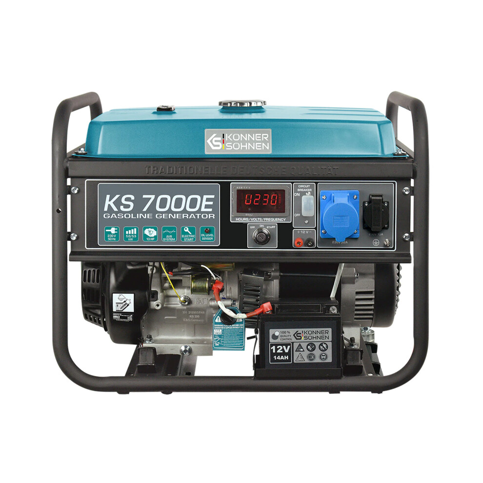 Petrol generator KS 7000E manual/electric max power of 5500 W AVR