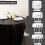 84 Inch Round Disposable Table Cloth Plastic Round (Black, 4) 4