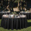 84 Inch Round Disposable Table Cloth Plastic Round (Black, 4) 2