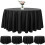 84 Inch Round Disposable Table Cloth Plastic Round (Black, 4) 1