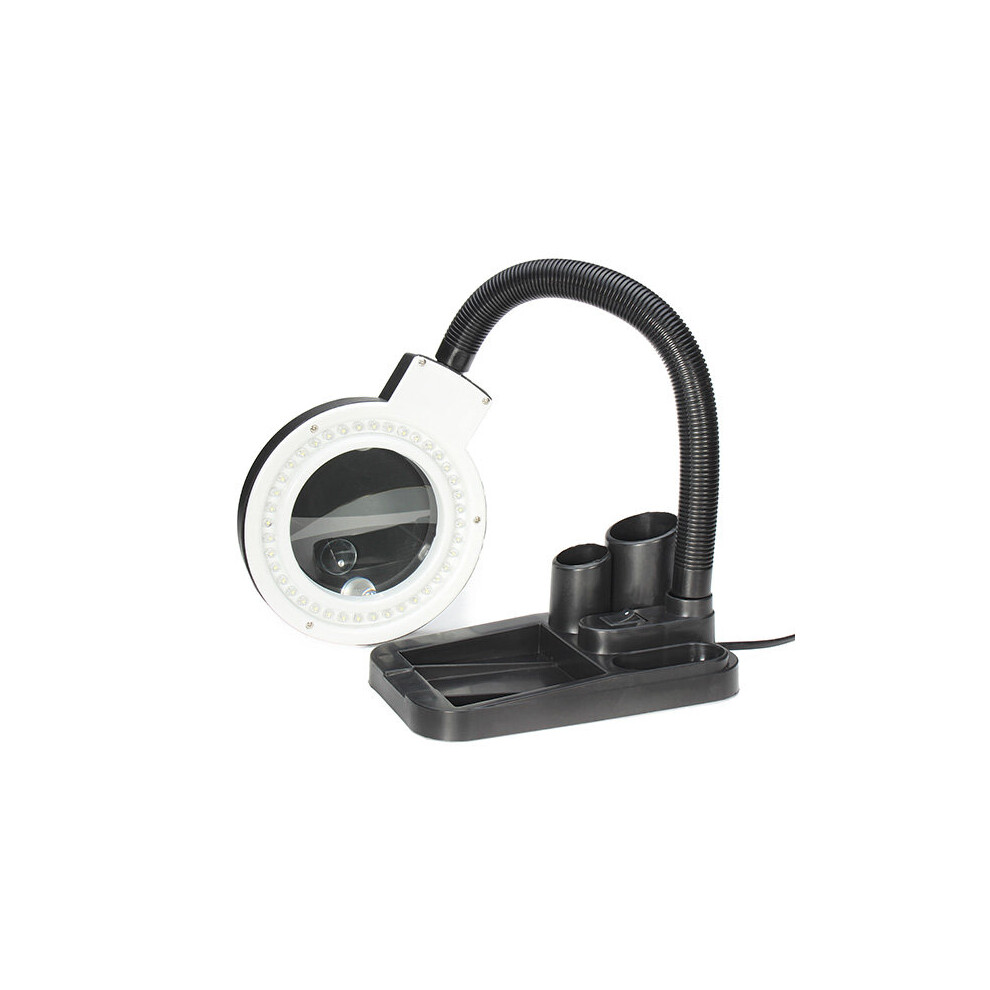 40 LED Lighting Magnifying Glass Desk Lamp With 5X & 10X Magnifier