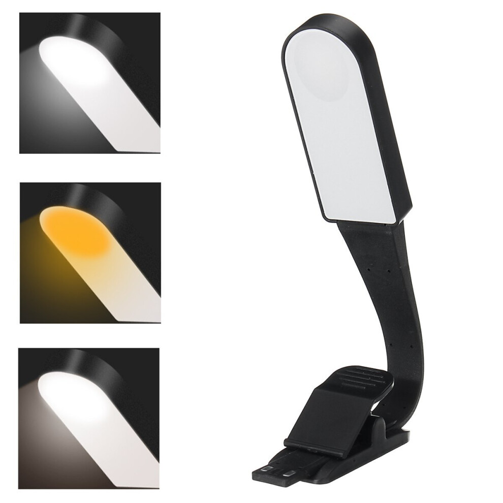 Mini LED Clip On Book Reading Light Dimming Bed Night Lamp Portable Travel USB
