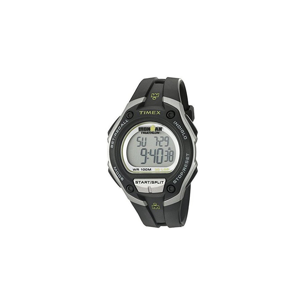 Timex Mens T5K412 Ironman Classic 30 Oversized Black/Silver-Tone Resin Strap Watch