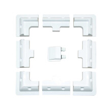 LOWENERGIE Solar Panel Mounting Brackets (4 Corners, 4 Sides and Cable Entry, White)