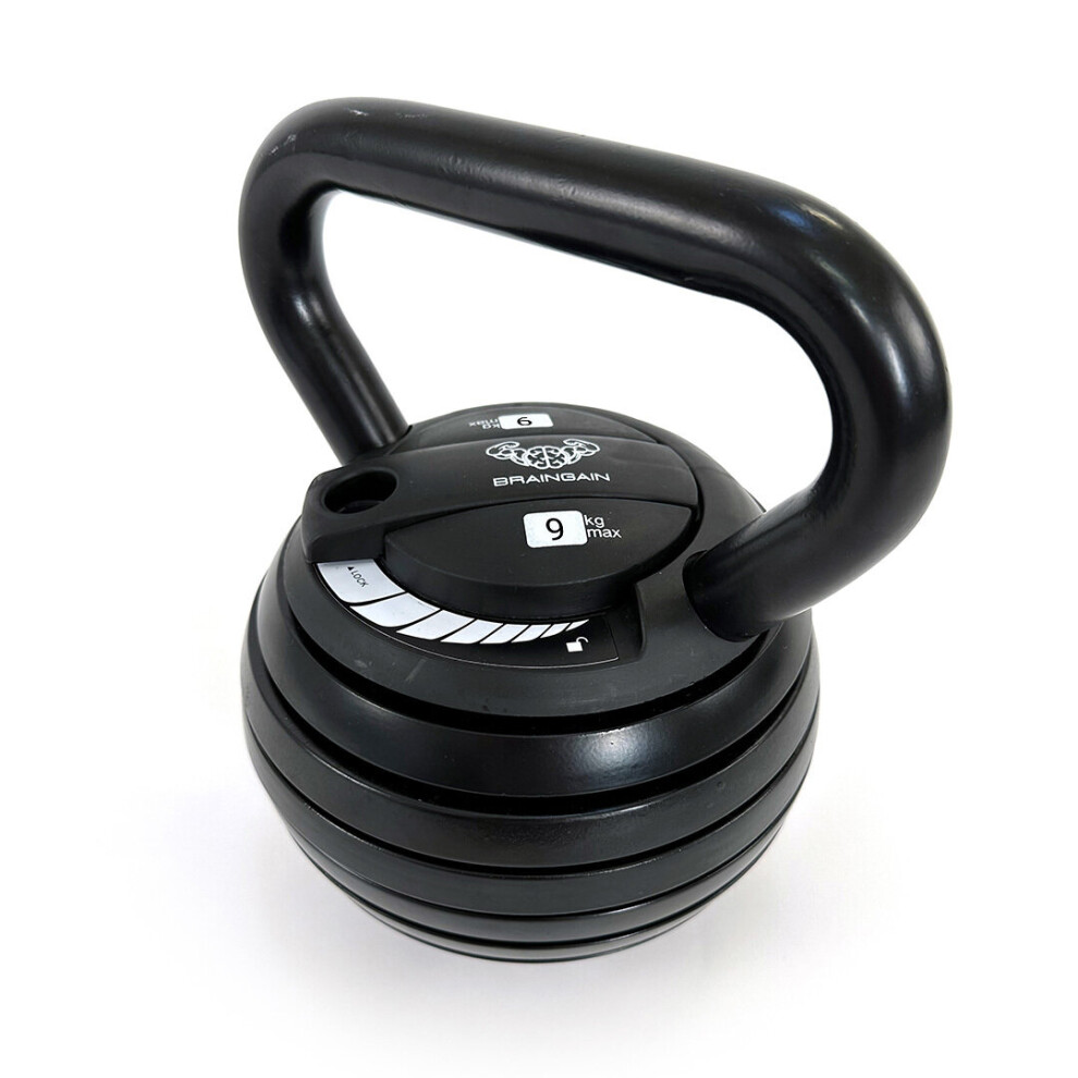 7-in-1 BRAINGAIN 9kg Adjustable Kettlebell - Smart Home Gym Equipment