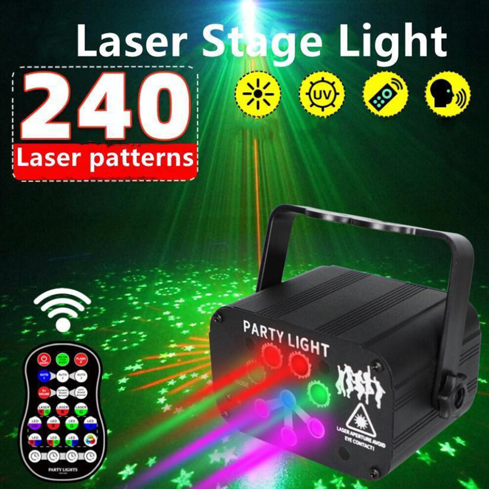 Laser Projector RGB DMX Strobe Stage Light LED DJ Disco Party Lighting