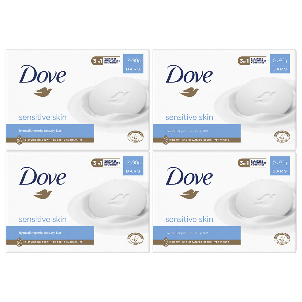 (Buy 4 - Sensitive) Dove Moisturising Beauty Cream Bar, 2x90g