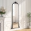 Living And Home Vintage Black Carved Arched Full Length Mirror 3