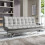 Living And Home Light Grey Fabric 3-Seater Convertible Sofa Bed 1
