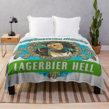 Fleece Throw Blanket Augustiner Munich Beer...Lagerbier Hell for Sofa Couch Kids 60 x 50 Inches