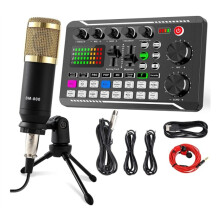 F998 Sound Card Kit,BM-800 Microphone Kit,with Live Sound Card