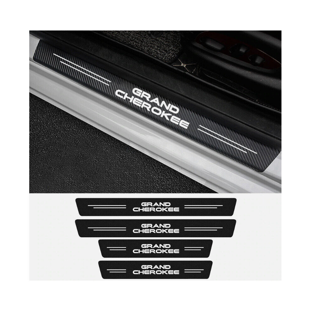 Car Door Sill Protector Film Carbon Sticker Jeep Grand Cherokee 4754135871818