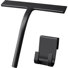 Shower Squeegee, Shower Wiper with Stainless Steel Core, Silicone Cleaning Squeegee for Bathroom, Mirror, Glass, Tile Cleaning