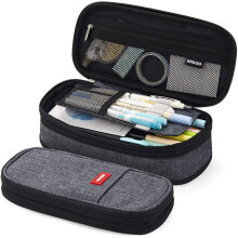 Big Capacity Pencil Pen Case Office College School Large Storage High Capacity Bag Pouch Holder Box Organizer (Black)