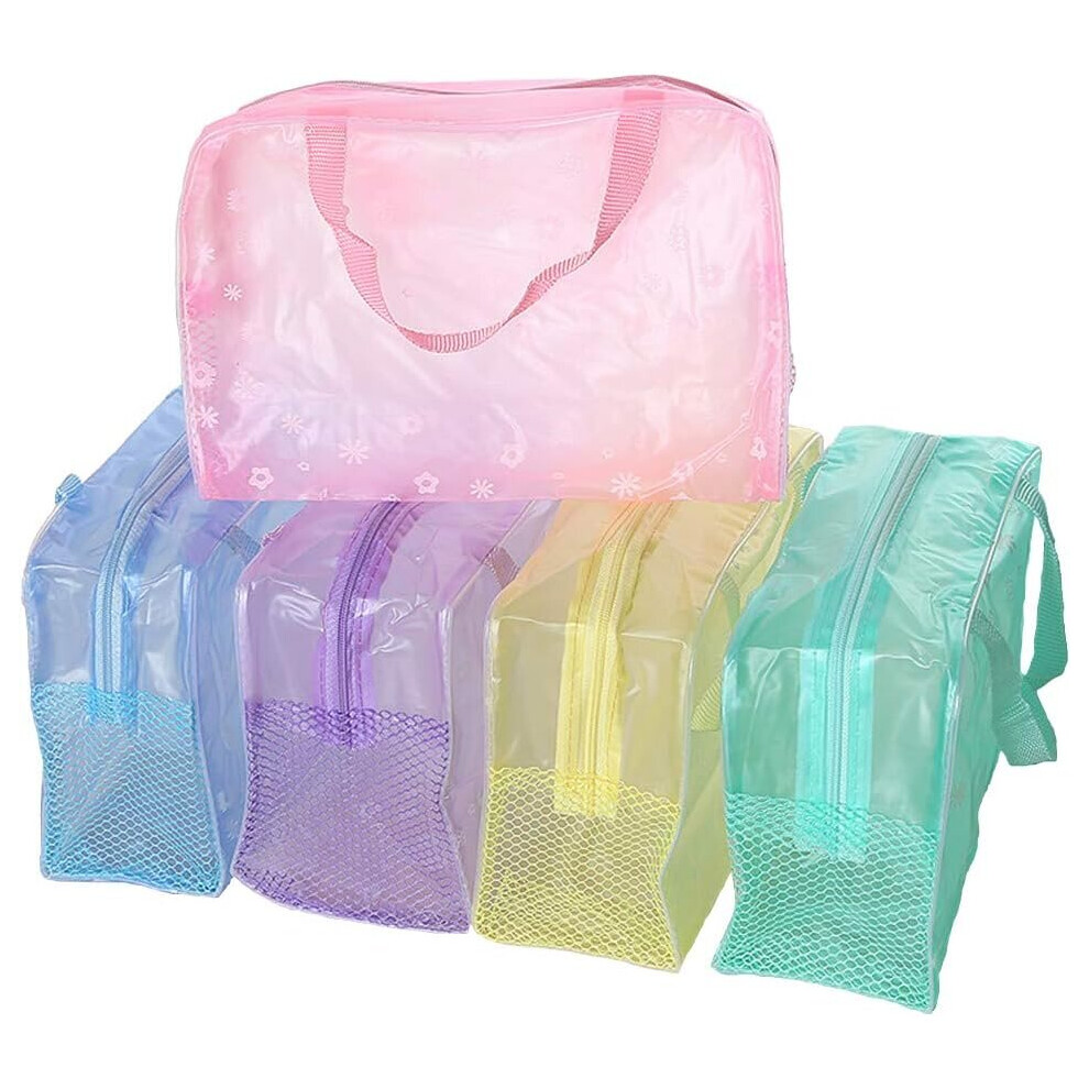 Tianfu 5 Pack Cosmetic Makeup Bag, Travel Makeup Cosmetic Bags, Toiletry Bag Transparent Luggage Pouch For Men Women