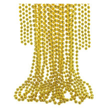 (Gold) 24ft Christmas Tree Decorations Pearl Beads Chain