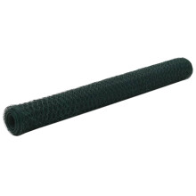 vidaXL Drahtzaun Stahl mit PVC-Beschichtung 25x1,2 m Grün
